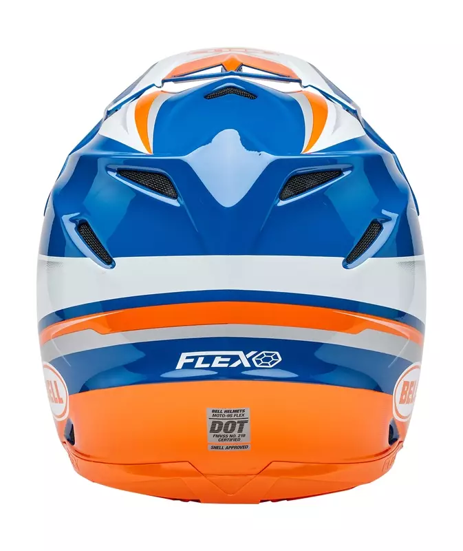 Casque cross 2025 BELL Moto9S Flex Merchant Orange Bleu Brillant OH