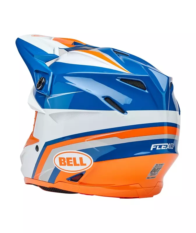 Casque cross 2025 BELL Moto9S Flex Merchant Orange Bleu Brillant OH