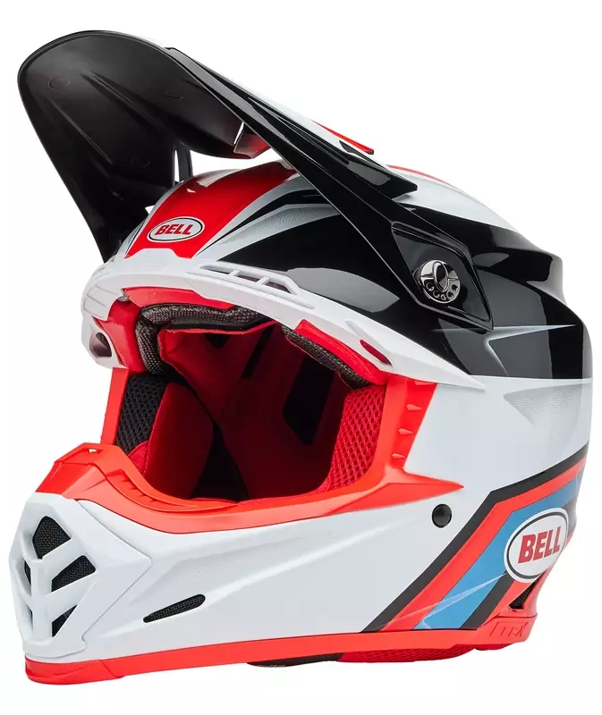 Casque cross 2025 BELL Moto9S Flex Merchant Rouge Noir Brillant OHMOTOS