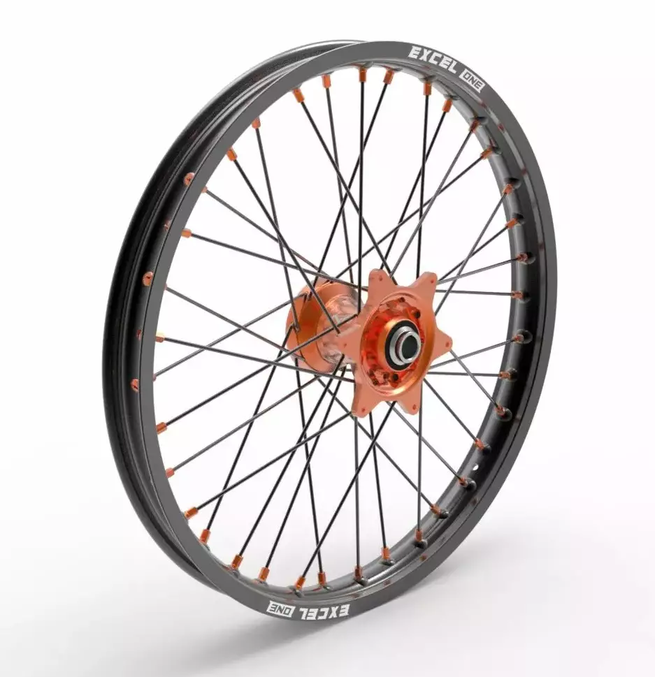 Roue avant Kite Sport noir/orange rayon noir 21X1.60 KTM 350 SX-F