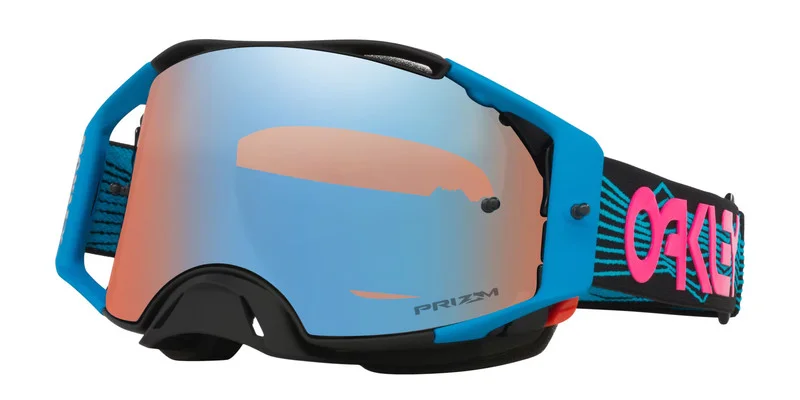 Masque OAKLEY Airbrake MX - Blue Wired écran Prizm MX Sapphire Iridium