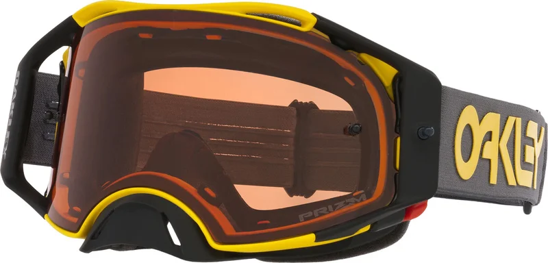 Masque OAKLEY Airbrake MX - Moto Yellow - écran Prizm Bronze