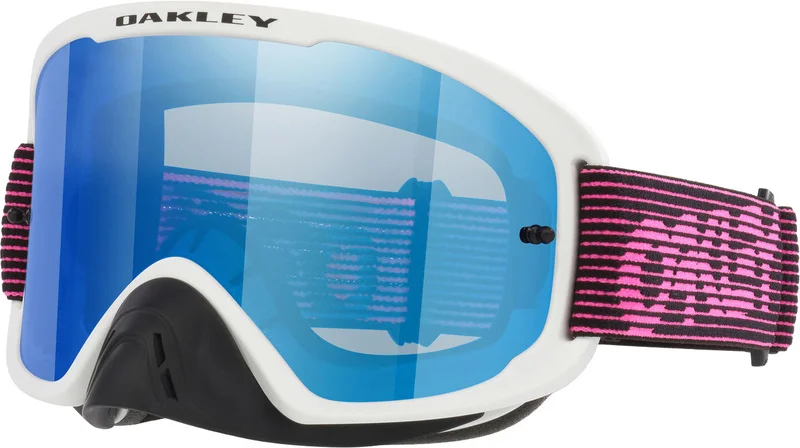 Masque OAKLEY O Frame 2.0 Pro MX - White/Pink Streaks - écran Black Ice Iridium