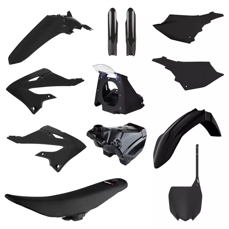 Kit plastique Polisport Yamaha restyle noir Yamaha 250 YZ