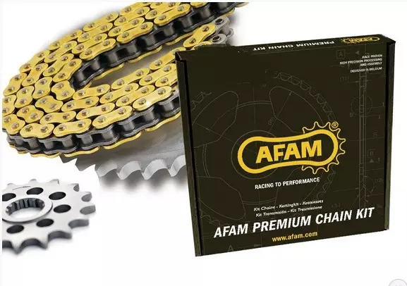 Kit chaine AFAM cross acier antiboue Gas Gas 250 MC-F